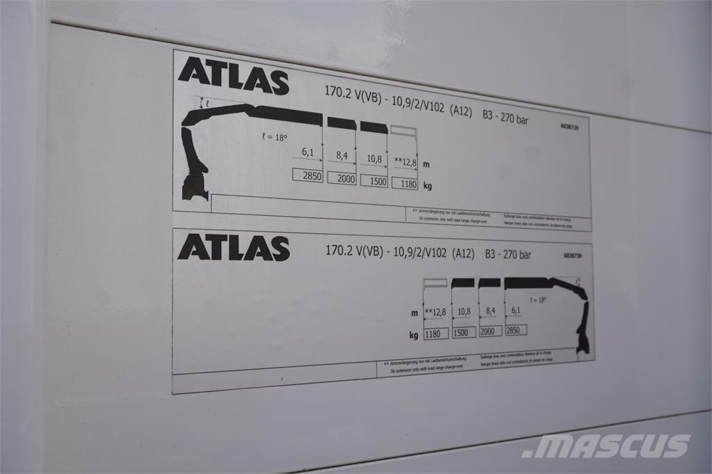 MAN TGX 26.470 6x2-4 / 30 tho. km!!! / Atlas 170.2vb-a Camiones plataforma