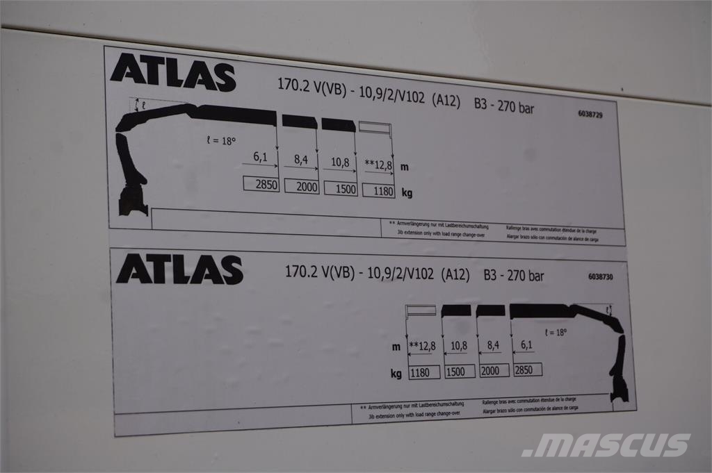 MAN TGX 26.470 6x2-4 / 30 tho. km!!! / Atlas 170.2vb-a Járműszállítók