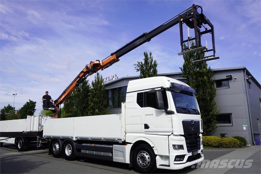 MAN TGX 26.470 6x2-4 / 30 tho. km!!! / Atlas 170.2vb-a Camiones plataforma