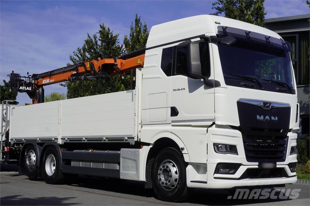 MAN TGX 26.470 6x2-4 / 30 tho. km!!! / Atlas 170.2vb-a Camiones plataforma