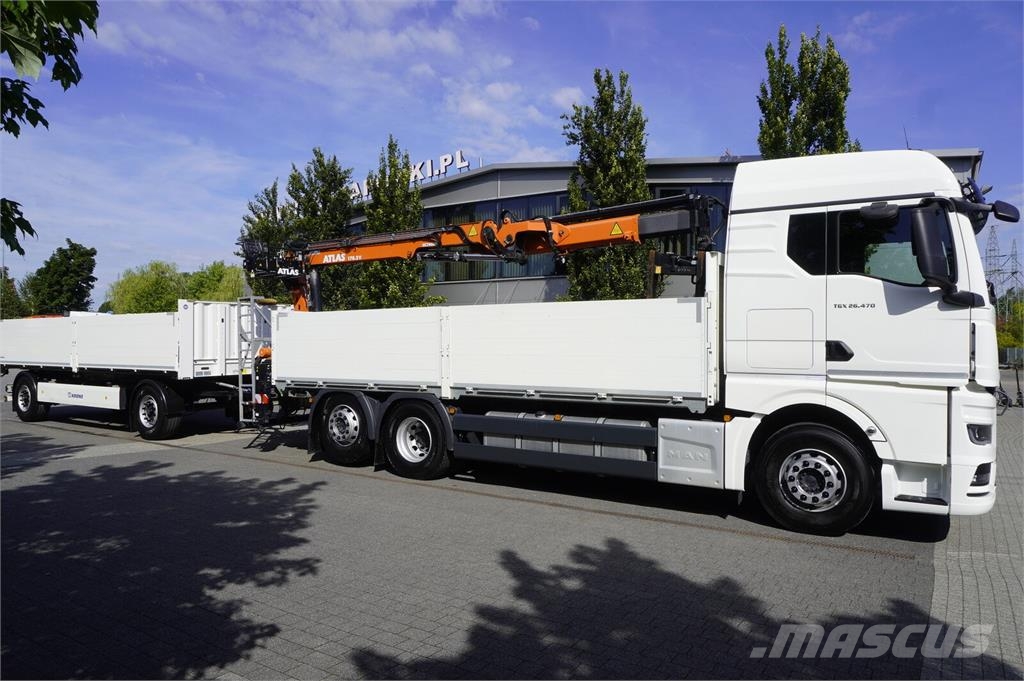 MAN TGX 26.470 6x2-4 / 30 tho. km!!! / Atlas 170.2vb-a Camiones plataforma