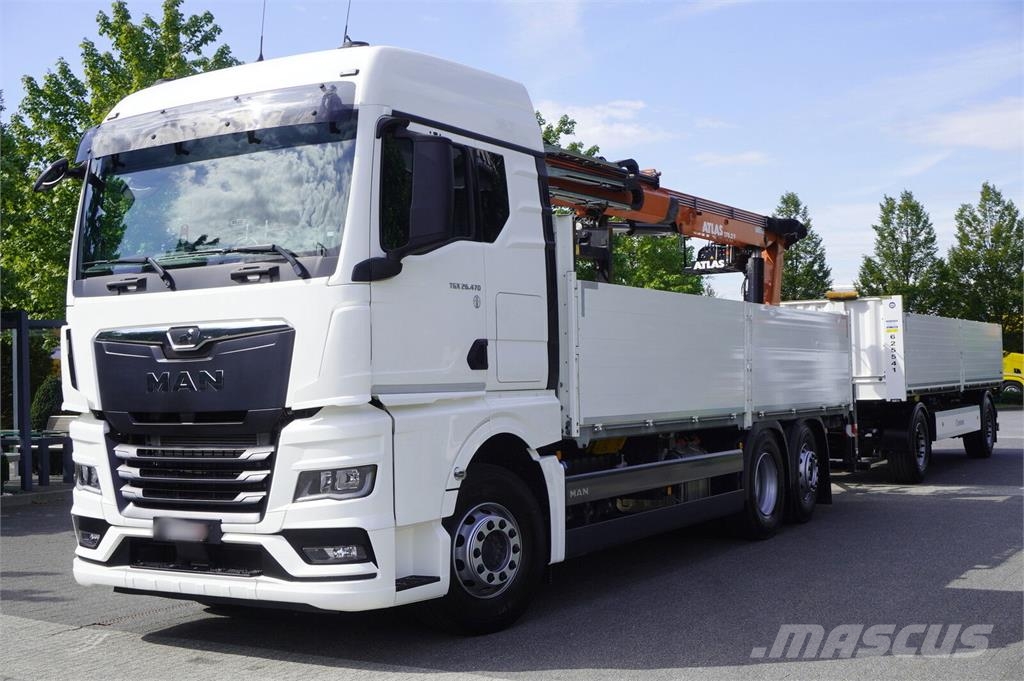 MAN TGX 26.470 6x2-4 / 30 tho. km!!! / Atlas 170.2vb-a Camiones plataforma
