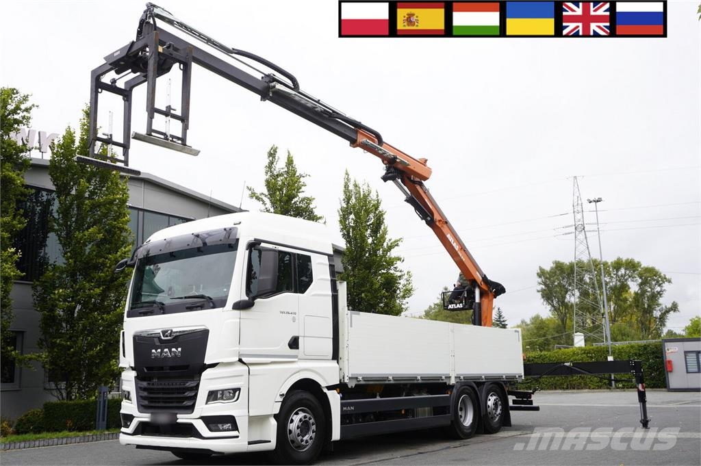 MAN TGX 26.470 6x2-4 / 30 tho. km!!! / Atlas 170.2vb-a Járműszállítók
