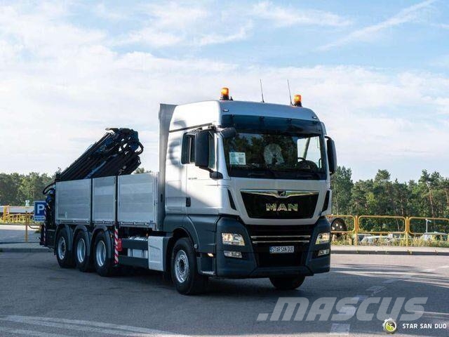 MAN TGX 35.460 8x4 PALFINGER PK 34002 SH Crane Platte bakwagens