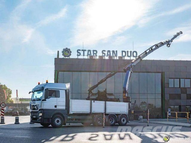 MAN TGX 35.460 8x4 PALFINGER PK 34002 SH Crane Platte bakwagens