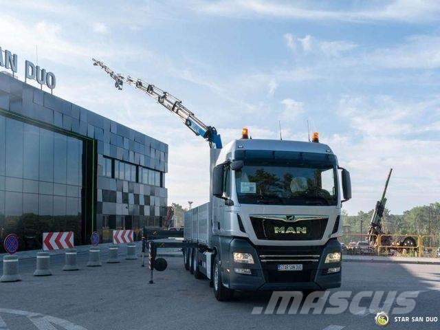 MAN TGX 35.460 8x4 PALFINGER PK 34002 SH Crane Platte bakwagens