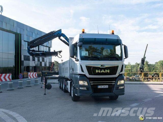 MAN TGX 35.460 8x4 PALFINGER PK 34002 SH Crane Platte bakwagens