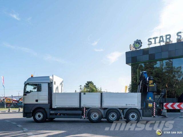 MAN TGX 35.460 8x4 PALFINGER PK 34002 SH Crane Platte bakwagens
