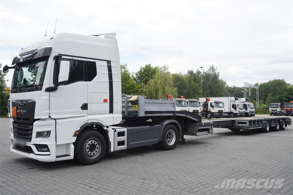 Mega ALIM DORSE ALM3 low bed semi-trailer / 2024 / Exte نصف مقطورة مسطحة منخفضة