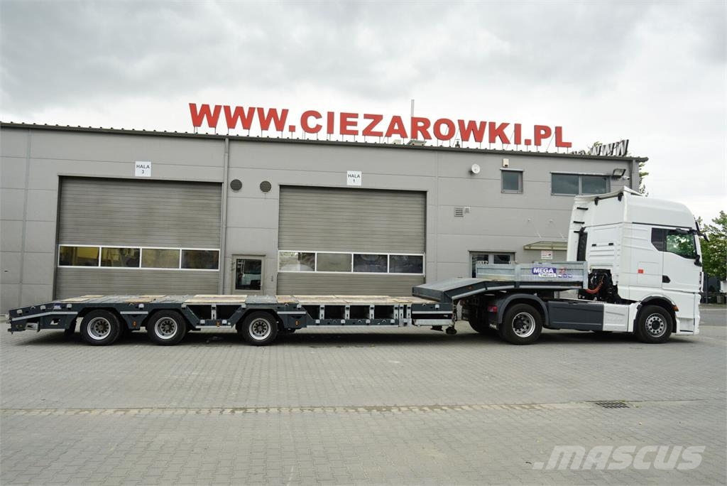 Mega ALIM DORSE ALM3 low bed semi-trailer / 2024 / Exte نصف مقطورة مسطحة منخفضة