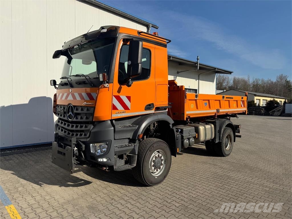 Mercedes-Benz 2036 AK 4x4 3-Way Meiller Tipper Crane HIAB XS088B Sklápěče