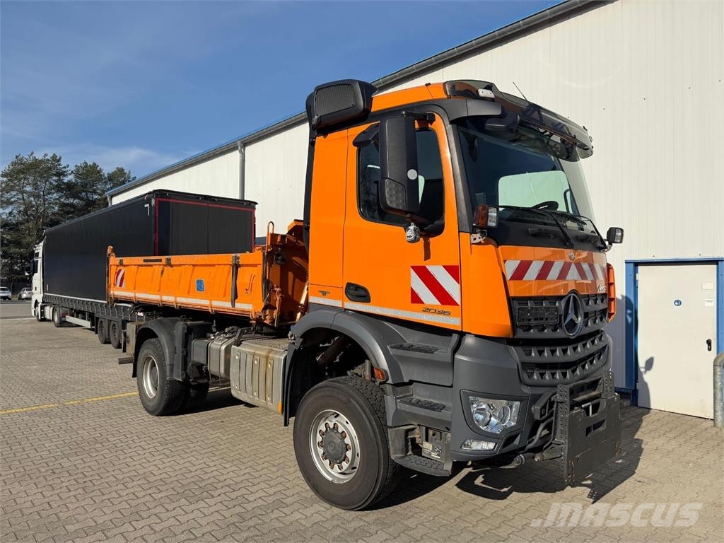 Mercedes-Benz 2036 AK 4x4 3-Way Meiller Tipper Crane HIAB XS088B Sklápěče