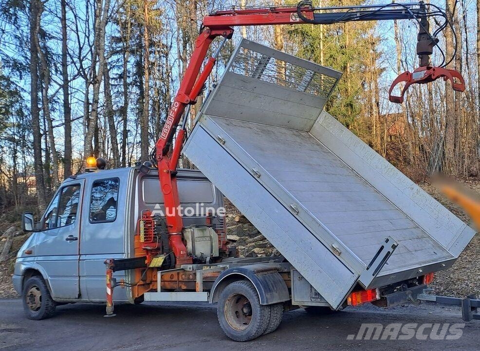 Mercedes-Benz 413 - Doka tipper+crane with gripper Sklápěče