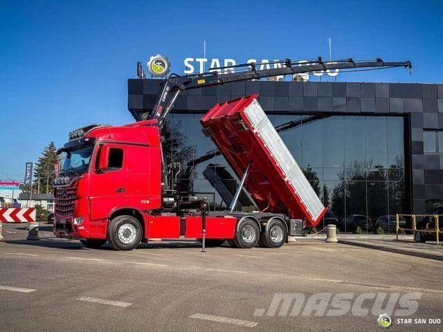 Mercedes-Benz AROCS 3358L 6x4 HIAB 192X-HIPRO E-6 Crane Kippe Самоскиди