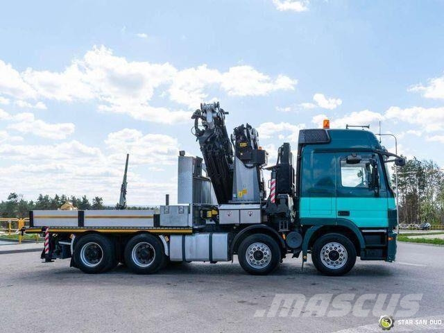 Mercedes-Benz ACTROS 3258 8x4 Palfinger PK 72002 Crane 平板栏板货车