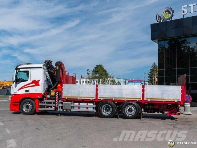 Mercedes-Benz Actros 2542 6x2 Palfinger PK 22002 EH Crane 平板栏板货车