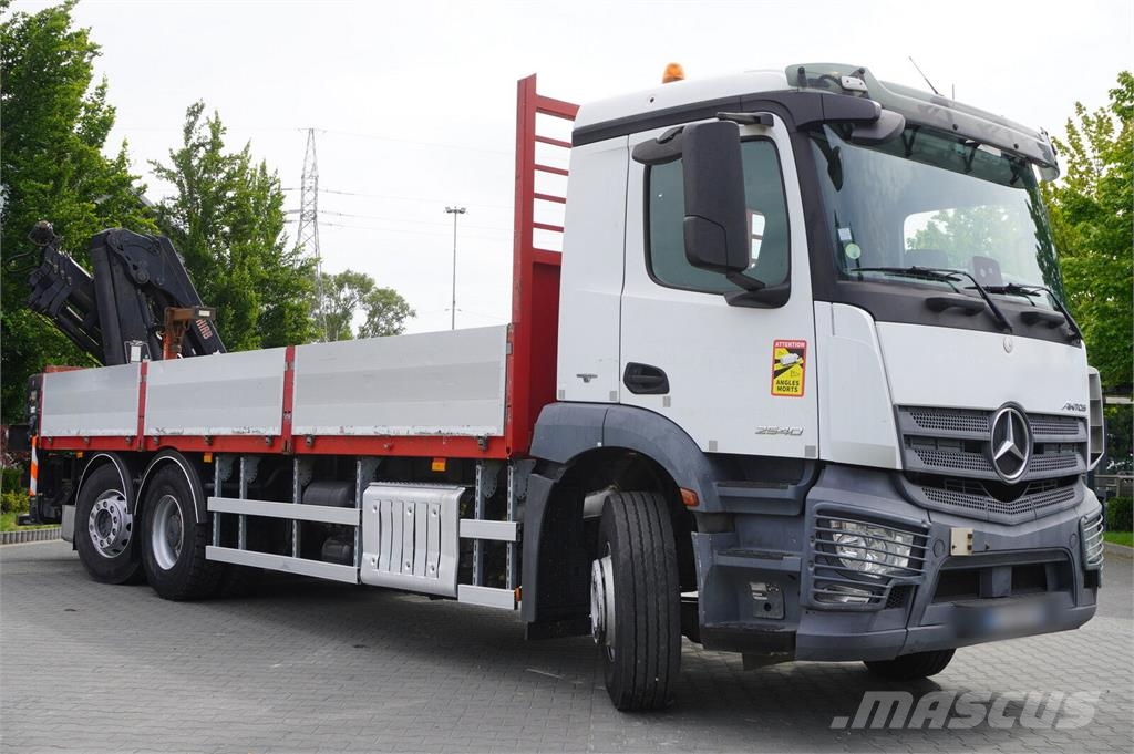 Mercedes-Benz Antos 2540 6x2-4 / HIAB X-HIDUO 188 ES-4 crane / R Camiones plataforma