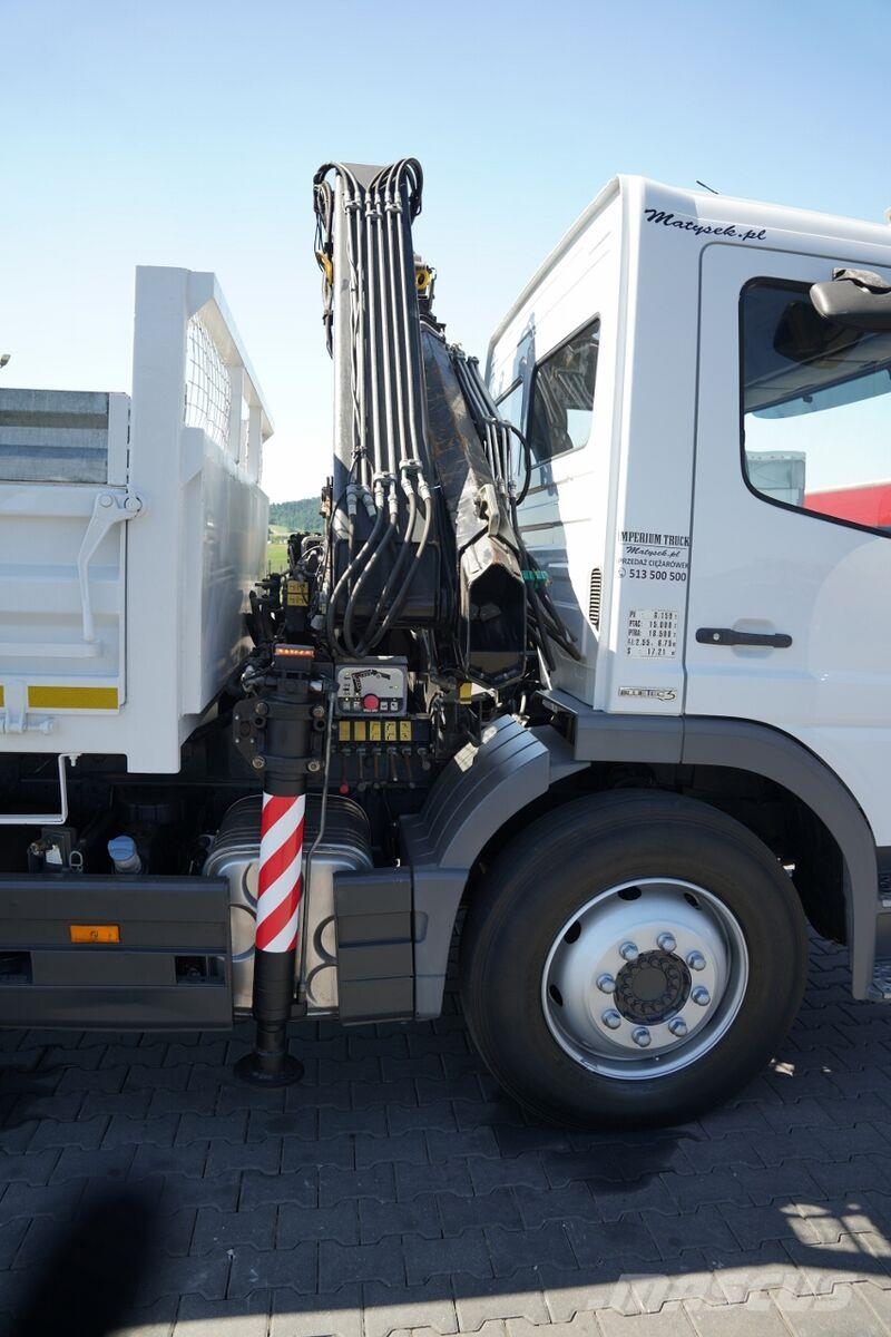 Mercedes-Benz ATEGO 15.24 / 4X2 / WYWROTKA + HDS HIAB 088 BS-2   自卸式货车