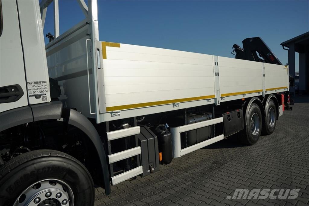 Mercedes-Benz AROCS 2636 / 6x4 / SKRZYNIOWY 7.6 M + HDS HIAB 188 平板栏板货车