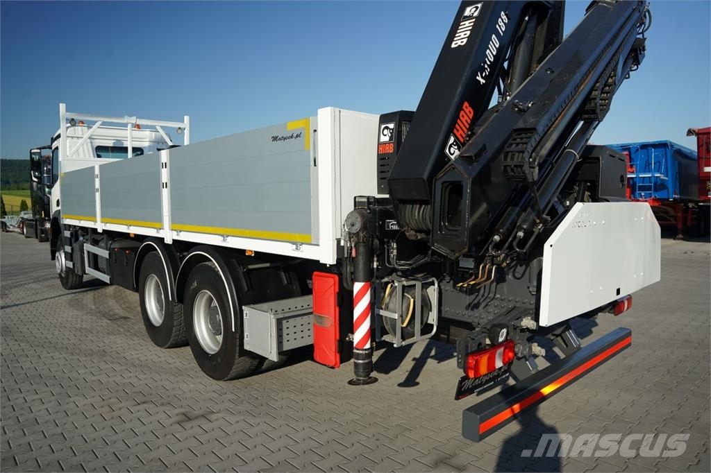 Mercedes-Benz AROCS 2636 / 6x4 / SKRZYNIOWY 7.6 M + HDS HIAB 188 平板栏板货车