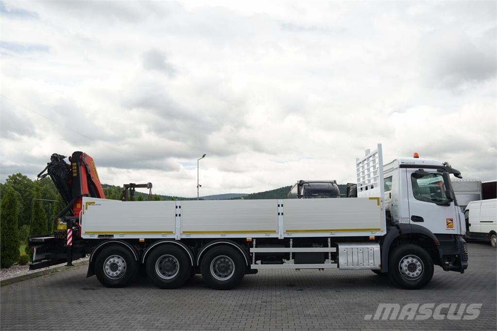 Mercedes-Benz AROCS 3246 / TRIDEM / 8X4 /  SKRZYNIOWY - 7,3 M /  平板栏板货车