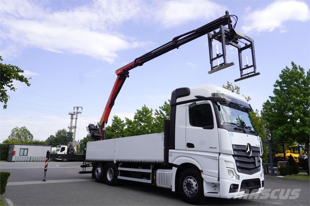 Mercedes-Benz Actros 2545 MP5 / 100 tho. km / Palfinger PK 18.00 شاحنات مسطحة/مفصلية الجوانب