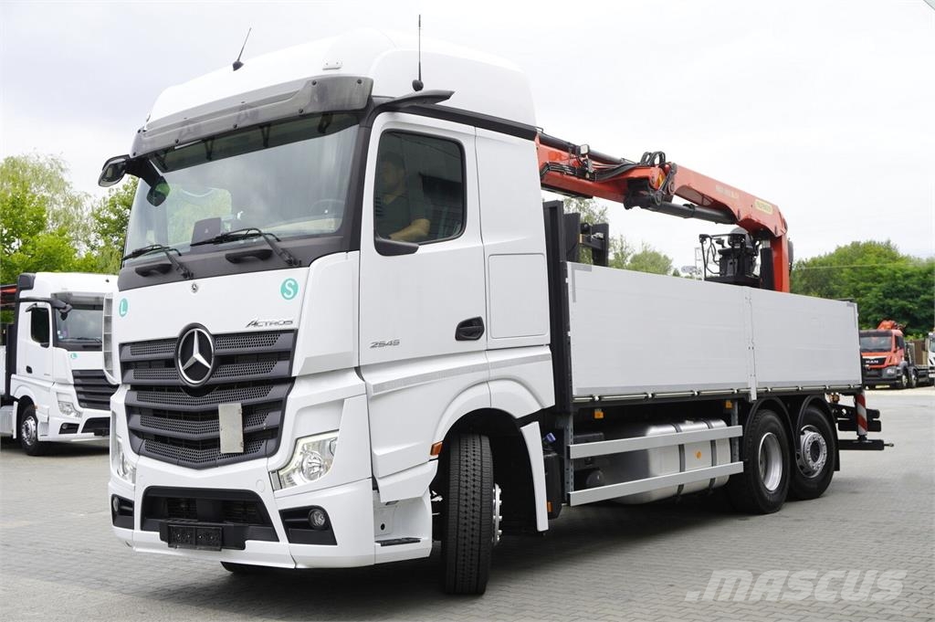 Mercedes-Benz Actros 2545 MP5 / 60 tho. km / Palfinger PK 18.001 شاحنات مسطحة/مفصلية الجوانب