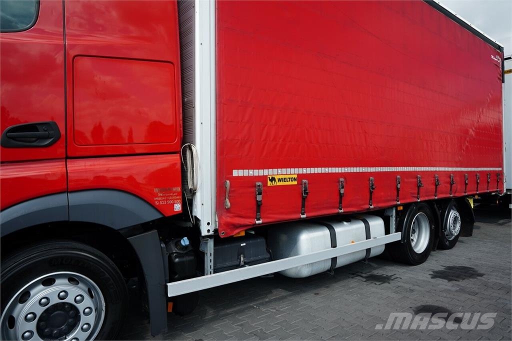 Mercedes-Benz ACTROS 2545 / ZESTAW TANDEM 120 M3 / PRZEJAZDOWY / Camiones de caja de lona