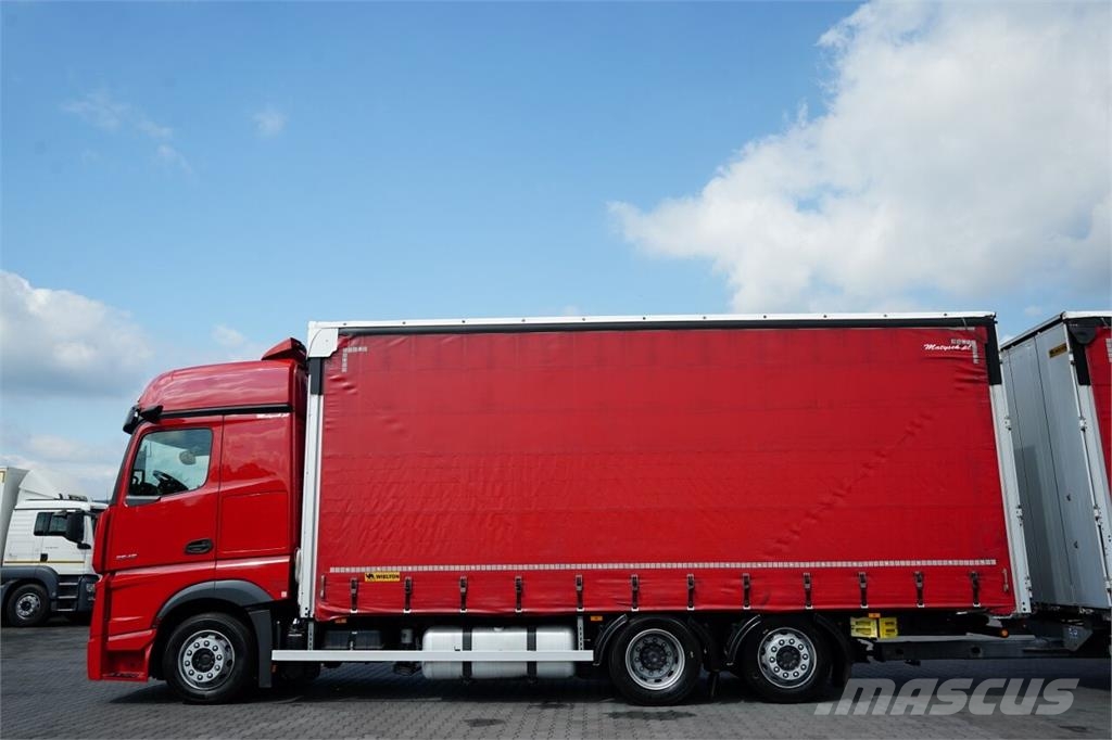 Mercedes-Benz ACTROS 2545 / ZESTAW TANDEM 120 M3 / PRZEJAZDOWY / Camiones de caja de lona