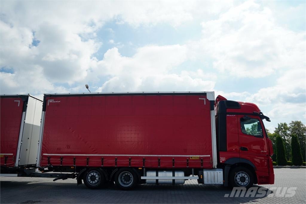 Mercedes-Benz ACTROS 2545 / ZESTAW TANDEM 120 M3 / PRZEJAZDOWY / Camiones de caja de lona