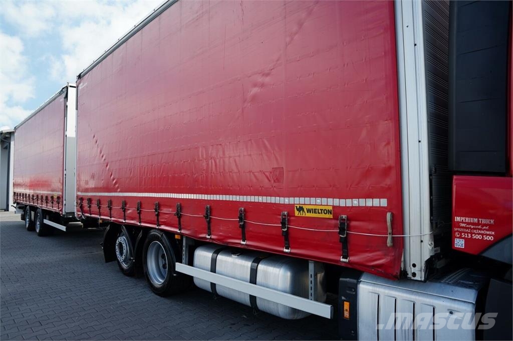Mercedes-Benz ACTROS 2545 / ZESTAW TANDEM 120 M3 / PRZEJAZDOWY / Camiones de caja de lona