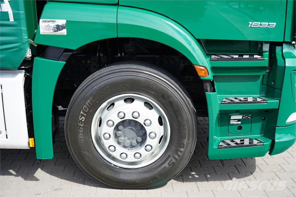 Mercedes-Benz ANTOS / 1833 / ACC / E 6 / FIRANKA + WINDA / 21 PA Curtainsider trucks