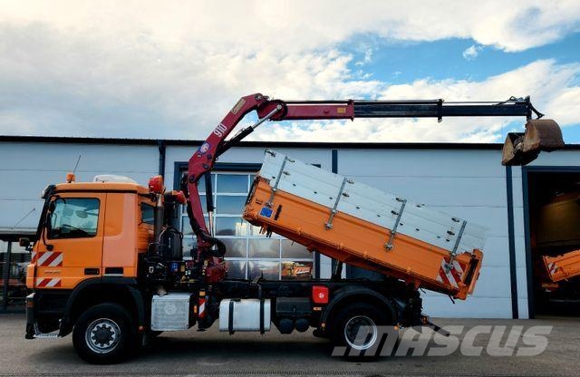 Mercedes-Benz Actros 2036 4x4 HMF 910 Kran Funk Euro5 Kipper