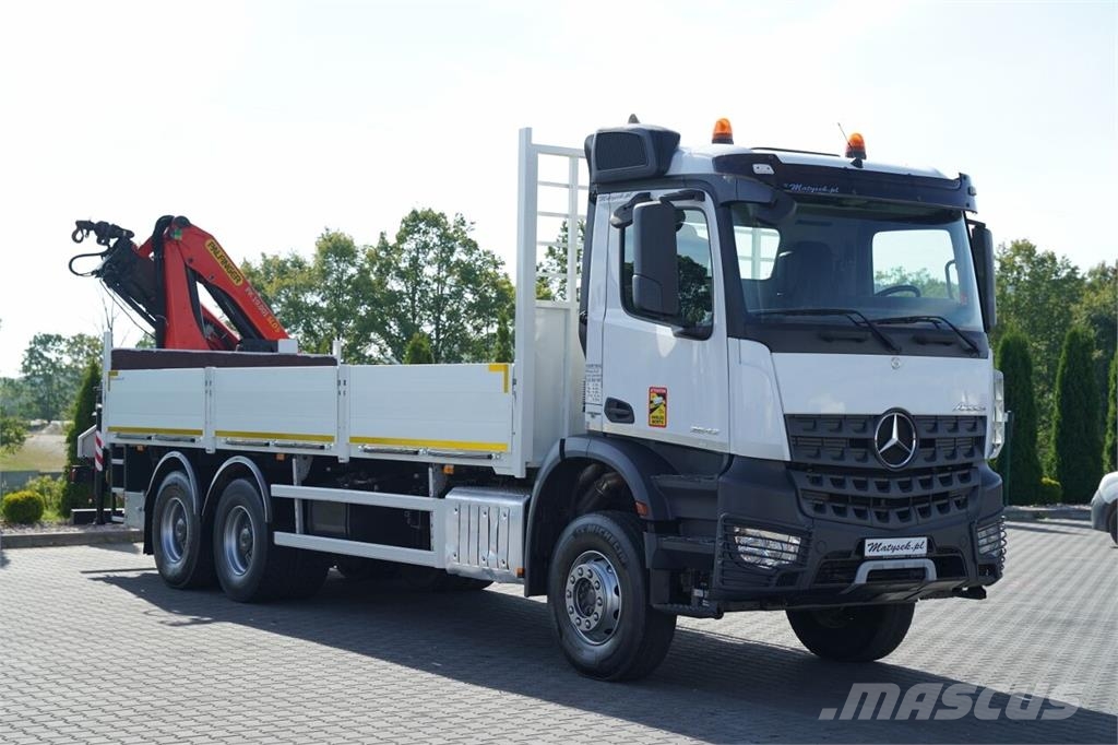 Mercedes-Benz AROCS 2642 / 6x4 / SKRZYNIOWY - 7,2 M / HDS PALFIN 플랫베드/드롭사이드 트럭