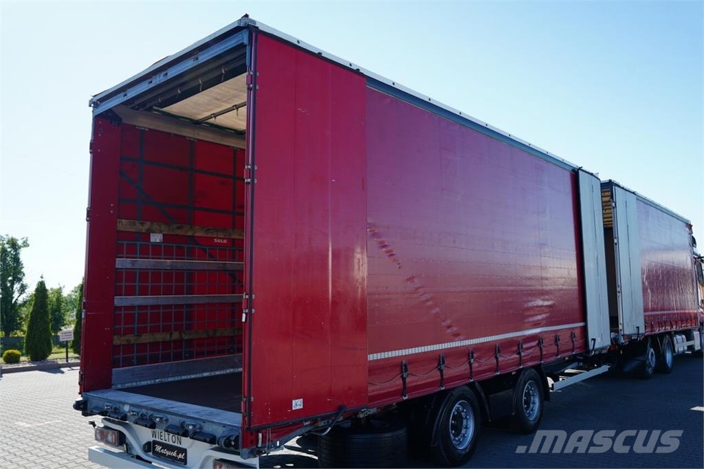 Mercedes-Benz ACTROS 2545 / ZESTAW TANDEM 120 M3 / PRZEJAZDOWY / Pritsche & Plane