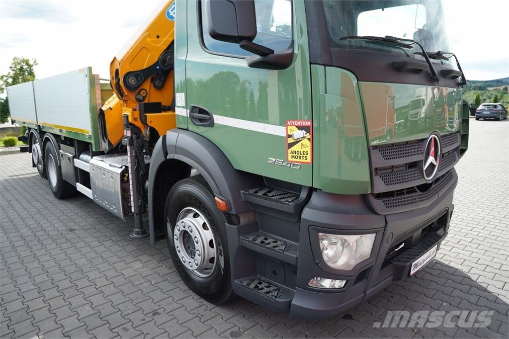 Mercedes-Benz ANTOS 2540 / 6x2 / SKRZYNIOWY 6,4 M / HDS EFFER CR 플랫베드/드롭사이드 트럭