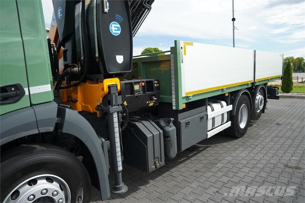 Mercedes-Benz ANTOS 2540 / 6x2 / SKRZYNIOWY 6,4 M / HDS EFFER CR 플랫베드/드롭사이드 트럭
