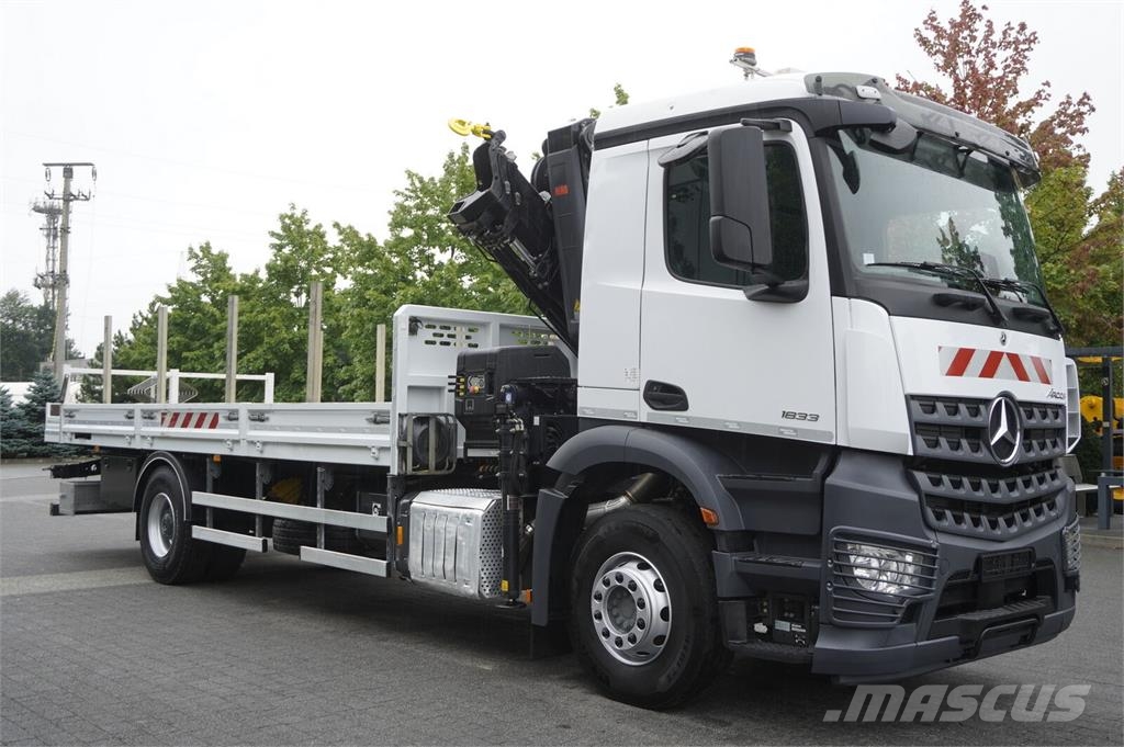 Mercedes-Benz Arocs 1833 4×2 / 50 tho. km! / HIAB X-HIPRO 192 ES Autotransportere / Knæklad