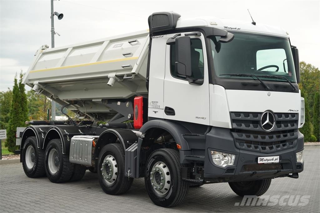 Mercedes-Benz AROCS 3240 / 8x4 / WYWROTKA - 5,7 M / HYDROBURTA / Camion benne