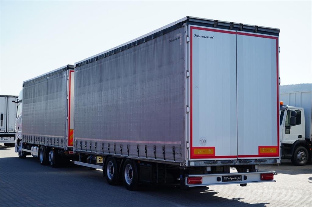Mercedes-Benz ACTROS 2545 / ZESTAW TANDEM 120 M3 / PRZEJAZDOWY / Φορτηγά Καρότσα - Κουρτίνα
