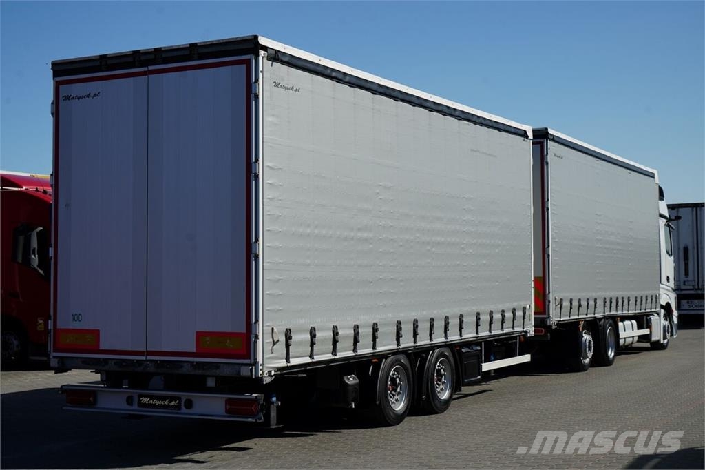 Mercedes-Benz ACTROS 2545 / ZESTAW TANDEM 120 M3 / PRZEJAZDOWY / Φορτηγά Καρότσα - Κουρτίνα