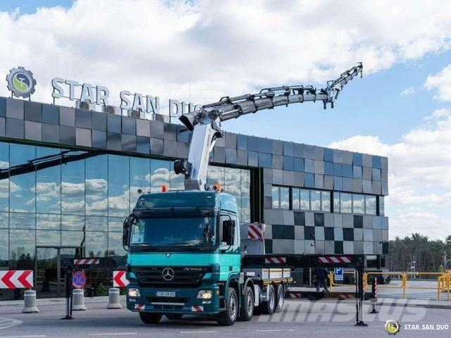 Mercedes-Benz ACTROS 3258 8x4 Palfinger PK 72002 Crane 平板栏板货车