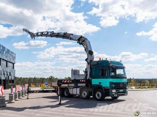 Mercedes-Benz ACTROS 3258 8x4 Palfinger PK 72002 Crane 平板栏板货车