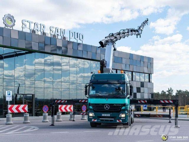 Mercedes-Benz ACTROS 3258 8x4 Palfinger PK 72002 Crane 平板栏板货车