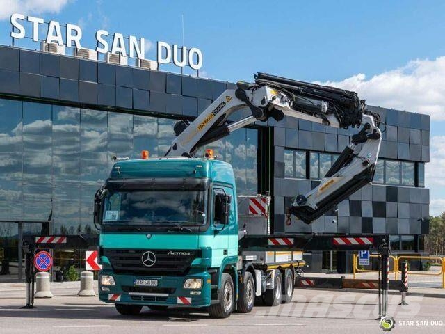 Mercedes-Benz ACTROS 3258 8x4 Palfinger PK 72002 Crane 平板栏板货车