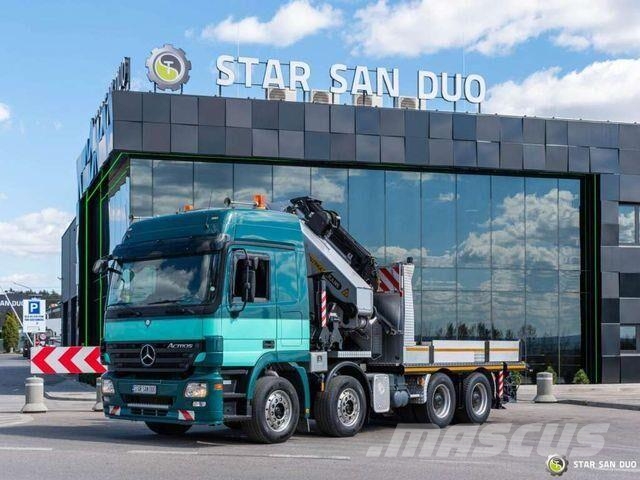 Mercedes-Benz ACTROS 3258 8x4 Palfinger PK 72002 Crane 平板栏板货车