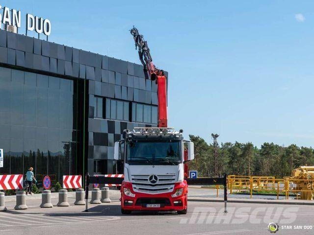 Mercedes-Benz Actros 2542 6x2 Palfinger PK 22002 EH Crane 平板栏板货车