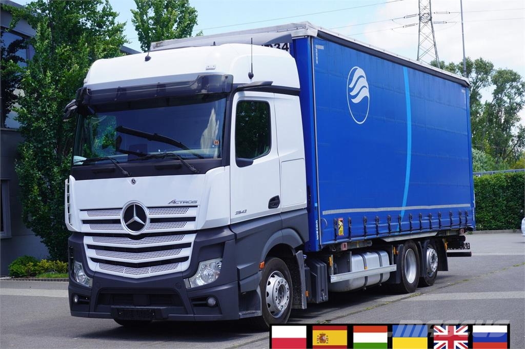 Mercedes-Benz Actros 2542 MP5 / Curtainsider 19 EPAL/ 2021 Camión con caja abierta