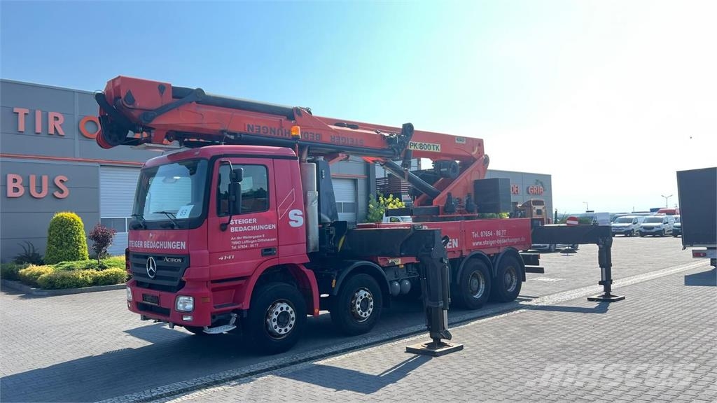 Mercedes-Benz ACTROS 4141 8x4 V6 EURO 5 CRANE PALFINGER PK800TK  Camiones portacoches