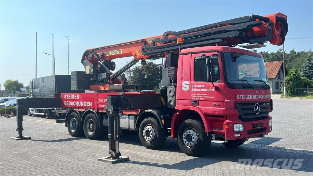 Mercedes-Benz ACTROS 4141 8x4 V6 EURO 5 CRANE PALFINGER PK800TK  Camiones portacoches